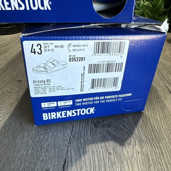 Birkenstock New w/ Box Arizona Tobacco Brown Oiled Leather Men’s 43 M 10 - Picture 8 of 8